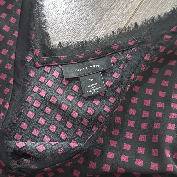 Halogen black and maroon tank blouse M - Picture 4 of 5